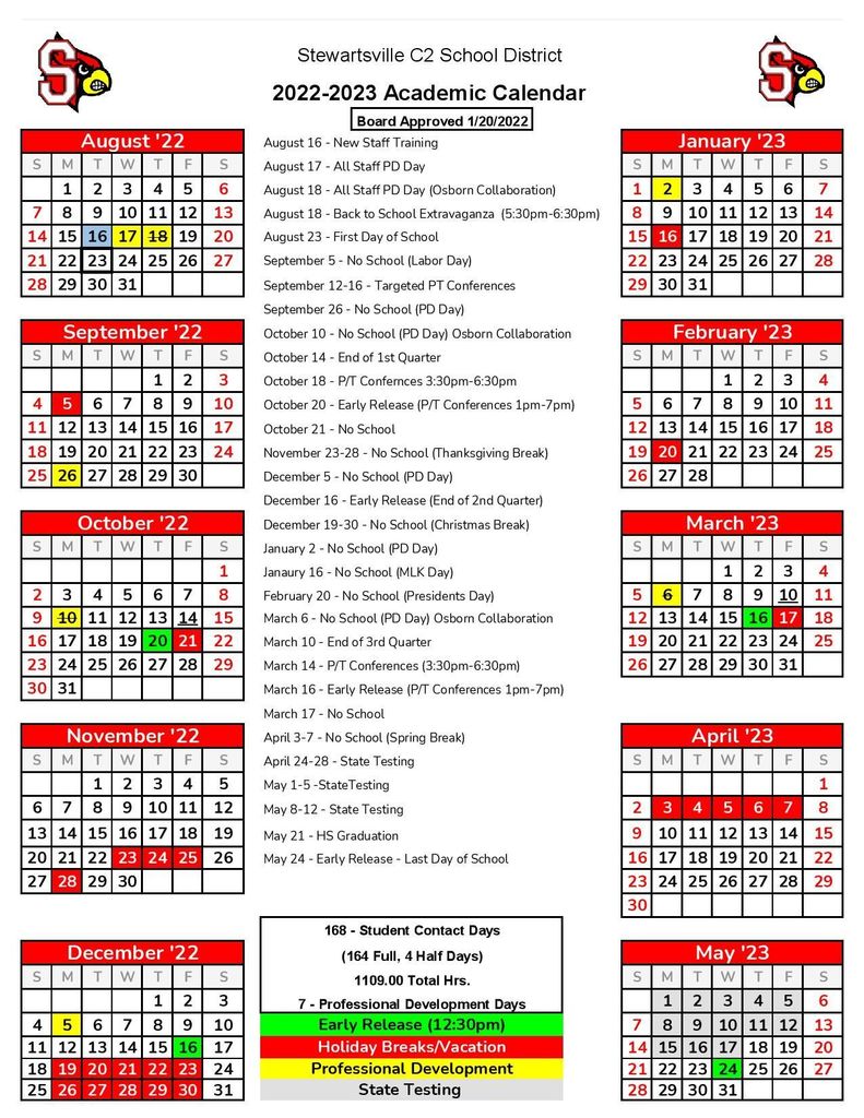 2022-2023 Calendar